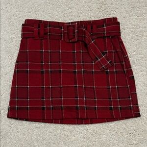 Abercrombie Kids Red Plaid Mini Skirt